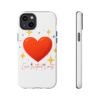 heart sparkle phone case – “love without limits” protective cover