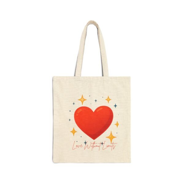 Love Without Limits Canvas Tote Bag – Heart Design, Everyday Market & Gift Tote love without limits canvas tote bag – heart design, everyday market & gift tote