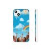 whimsical rainbow clouds phone case — cute kids sky illustration