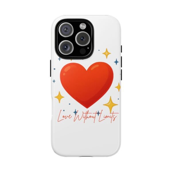 heart sparkle phone case – “love without limits” protective cover