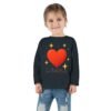 toddler long sleeve tee — sparkling red heart kids shirt (valentine’s gift)