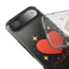 clear impact phone case — red heart & “love without limits” design
