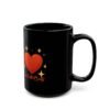 heart pixel art mug — red heart with sparkles coffee cup