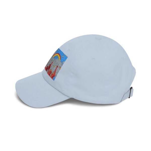 dad cap — colorful festival art rainbow & crowd embroidered hat