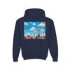 kids rainbow cloud hoodie — "painting the cloud" youth sweatshirt