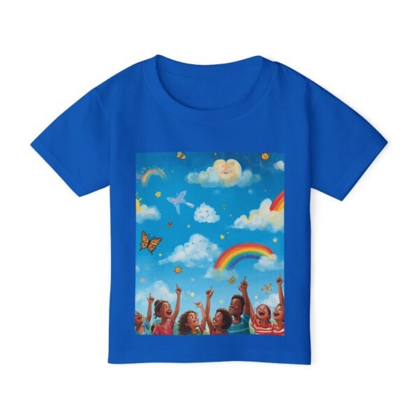 toddler t‑shirt — painting the cloud rainbow kids graphic tee