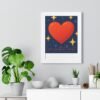 framed poster — "love without limits" heart wall art