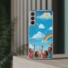 whimsical rainbow clouds phone case — cute kids sky illustration