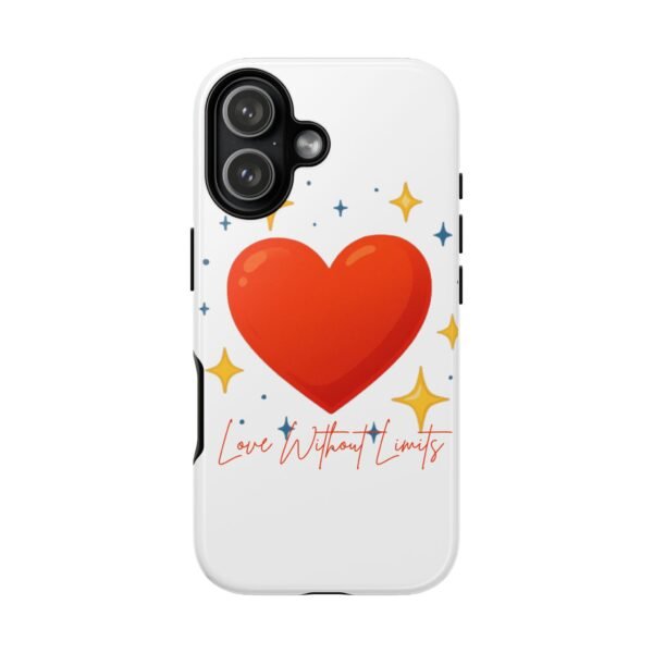 heart sparkle phone case – “love without limits” protective cover