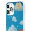 whimsical rainbow clouds phone case — cute kids sky illustration