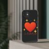 clear impact phone case — red heart & “love without limits” design