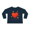 toddler long sleeve tee — sparkling red heart kids shirt (valentine’s gift)