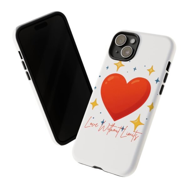 heart sparkle phone case – “love without limits” protective cover
