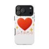 heart sparkle phone case – “love without limits” protective cover