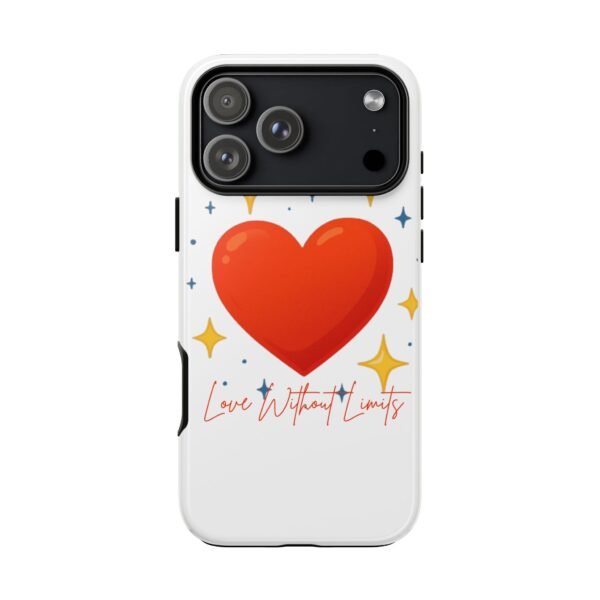 heart sparkle phone case – “love without limits” protective cover