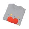 heart graphic t shirt — "love is the answer, always" valentine tee