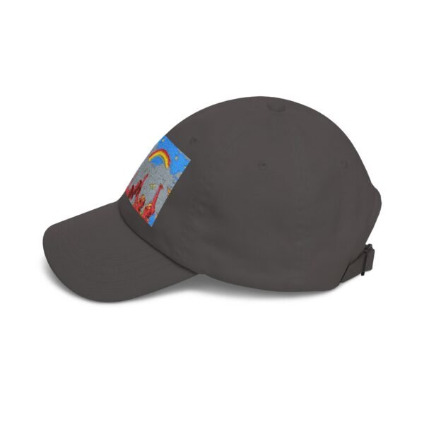 dad cap — colorful festival art rainbow & crowd embroidered hat