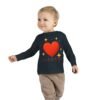toddler long sleeve tee — sparkling red heart kids shirt (valentine’s gift)