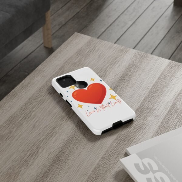 heart sparkle phone case – “love without limits” protective cover