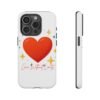 heart sparkle phone case – “love without limits” protective cover