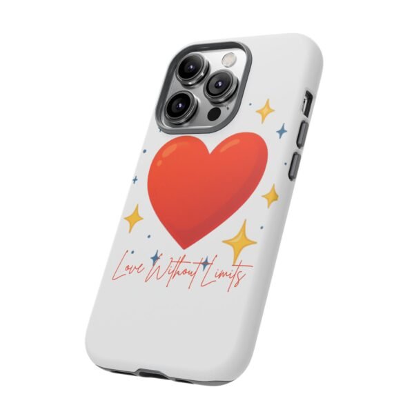 heart sparkle phone case – “love without limits” protective cover