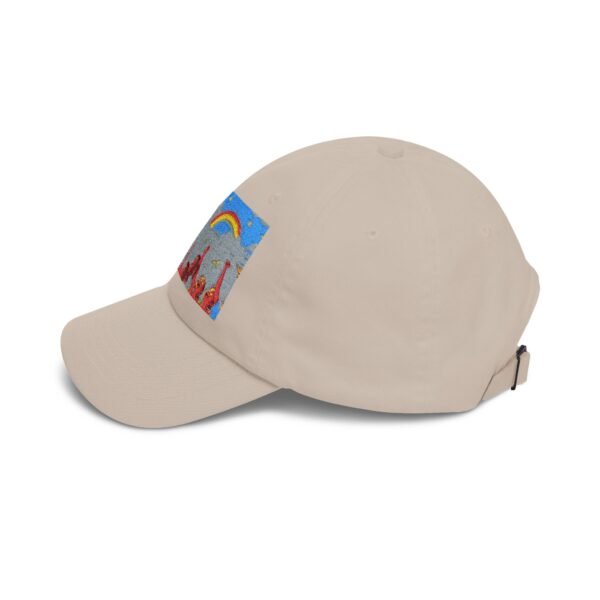 dad cap — colorful festival art rainbow & crowd embroidered hat