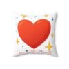 heart sparkle throw pillow — "love without limits" decorative cushion