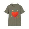 heart graphic t shirt — "love is the answer, always" valentine tee