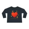 toddler long sleeve tee — sparkling red heart kids shirt (valentine’s gift)
