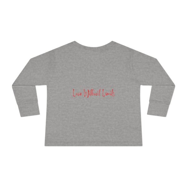 toddler long sleeve tee — sparkling red heart kids shirt (valentine’s gift)