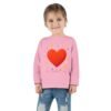 toddler long sleeve tee — sparkling red heart kids shirt (valentine’s gift)