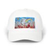 dad cap — colorful festival art rainbow & crowd embroidered hat dad cap — colorful festival art rainbow & crowd embroidered hat