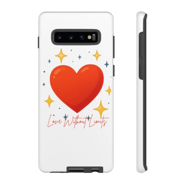 heart sparkle phone case – “love without limits” protective cover