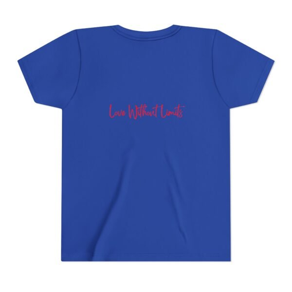 youth tee — 'love without limits' heart graphic kids t shirt