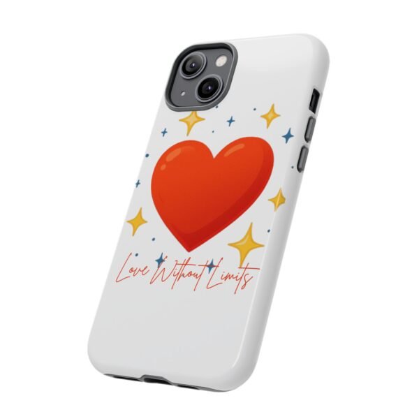 heart sparkle phone case – “love without limits” protective cover