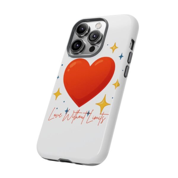 heart sparkle phone case – “love without limits” protective cover
