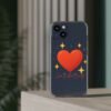 clear impact phone case — red heart & “love without limits” design