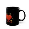 heart pixel art mug — red heart with sparkles coffee cup