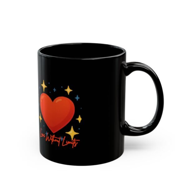 heart pixel art mug — red heart with sparkles coffee cup