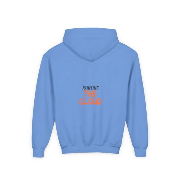 kids rainbow cloud hoodie — "painting the cloud" youth sweatshirt