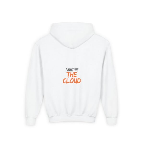 kids rainbow cloud hoodie — "painting the cloud" youth sweatshirt
