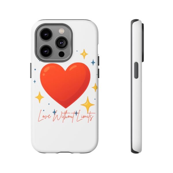 heart sparkle phone case – “love without limits” protective cover
