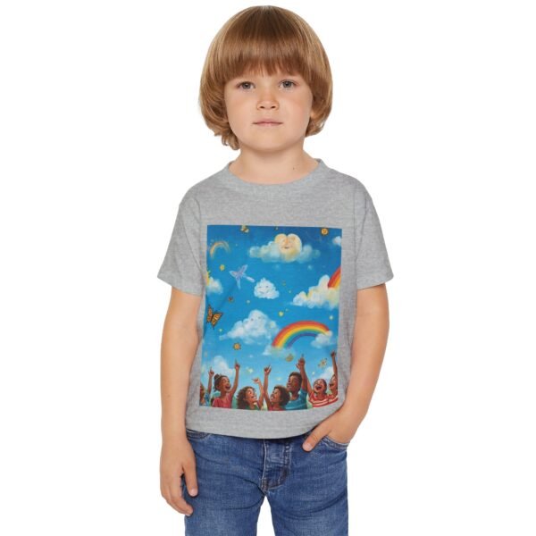 toddler t‑shirt — painting the cloud rainbow kids graphic tee