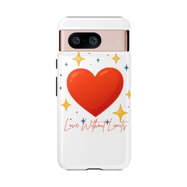 heart sparkle phone case – “love without limits” protective cover