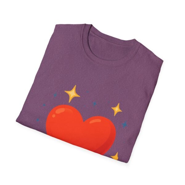 heart graphic t shirt — "love is the answer, always" valentine tee
