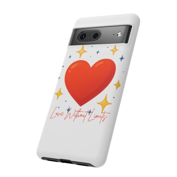 heart sparkle phone case – “love without limits” protective cover
