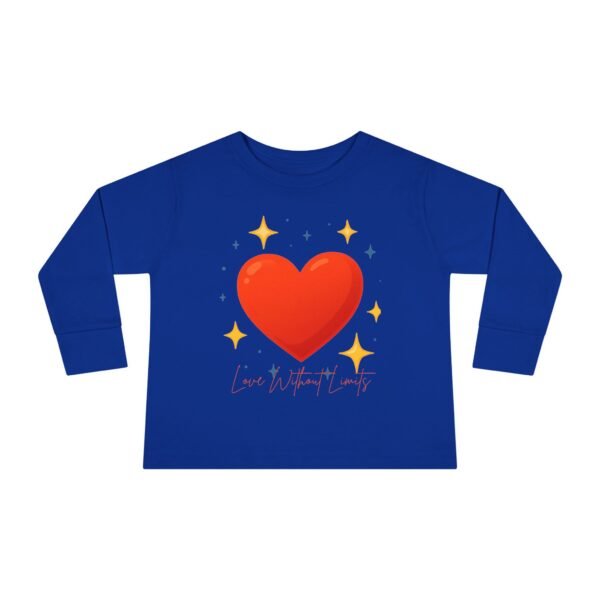 toddler long sleeve tee — sparkling red heart kids shirt (valentine’s gift)