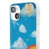 whimsical rainbow clouds phone case — cute kids sky illustration