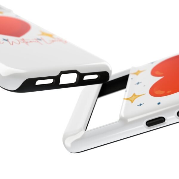 heart sparkle phone case – “love without limits” protective cover