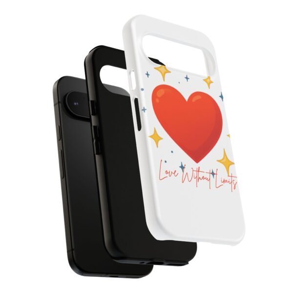 heart sparkle phone case – “love without limits” protective cover